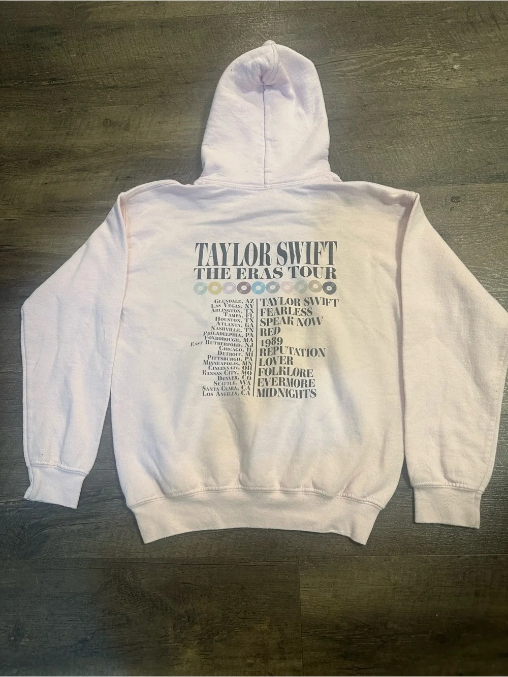 Light Pink Graphic Hoodie Sweatshirt - girl Casual Pullover